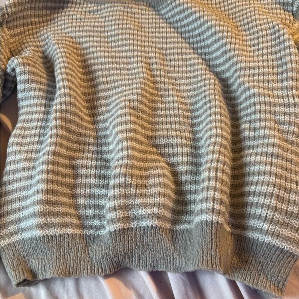 2/25$🍓⭐️ Cozy Striped Sweater balloon sleeve's